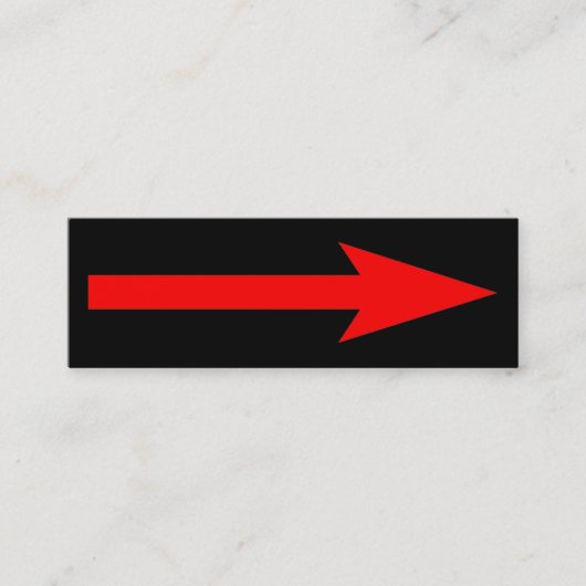 Der gesamte Punkt - Schwarz und Rot Mini Visitenkarte (Vorderseite)