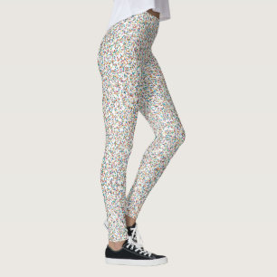 Der gesamte Regenbogen farbige, gesprenkelte Punkt Leggings