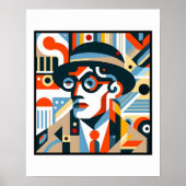 Der Geschäftsmann: Ein kühner kubistischer Ausdruc Poster (Vorne)