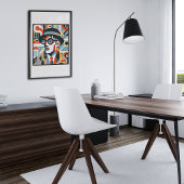 Der Geschäftsmann: Ein kühner kubistischer Ausdruc Poster