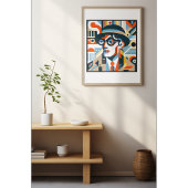 Der Geschäftsmann: Ein kühner kubistischer Ausdruc Poster