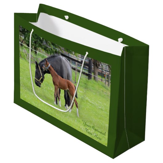 Der Geschenksack von Horse Lover Große Geschenktüte (Vorderseite Schrägansicht)