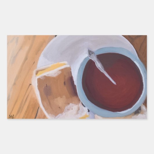 Der Geschmack der Wärme Rechteckiger Aufkleber (Vorderseite)