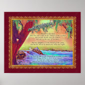 Der gesegnete Mann ist wie ein Baumpsalm 1 Art Pri Poster (Vorne)