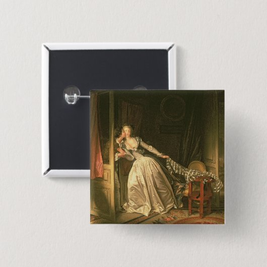 Der gestohlene Kuss, c.1788 Button (Vorne & Hinten)