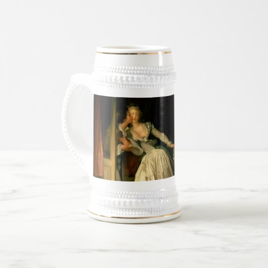 Der gestohlene Kuss Fragonard Bierglas (Vorderseite Links)
