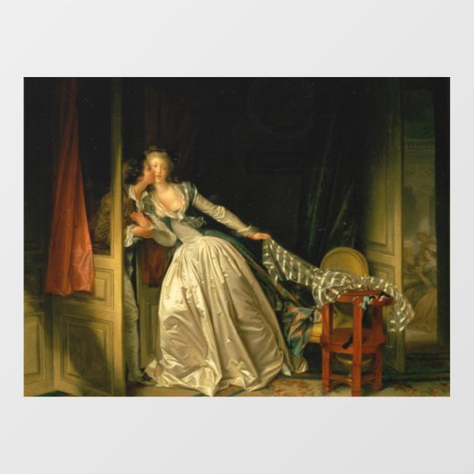Der gestohlene Kuss Fragonard Fensteraufkleber (Blatt)