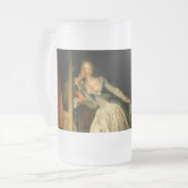 Der gestohlene Kuss Fragonard Mattglas Bierglas (Vorderseite Links)