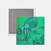Der gestrichene Oktopus Magnet (Vorderseite/Rückseite)