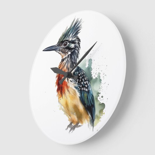 Der gestrichene Runner, Wasserfarbenwegläufer Große Wanduhr (Winkel)