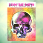 Der gestrichene Schädel. Gestalted Fensteraufkleber (Blatt 3)