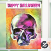 Der gestrichene Schädel. Gestalted Fensteraufkleber (Zuhause)