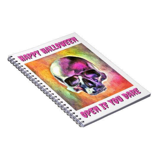 Der gestrichene Schädel. Gestalted Notizblock (Rechte Seite)