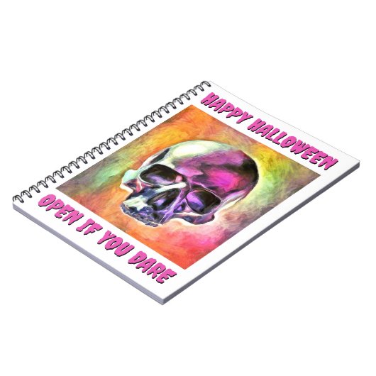 Der gestrichene Schädel. Gestalted Notizblock (Linke Seite)