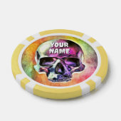 Der gestrichene Schädel. Personalisiert Pokerchips (Einzeln)