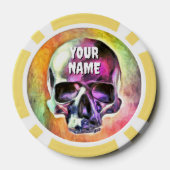 Der gestrichene Schädel. Personalisiert Pokerchips (Rückseite)