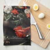 Der gestürzte Bouquet von Abraham Mignon   Geschirrtuch (Viertel Falte)