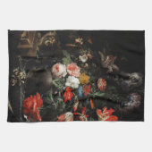 Der gestürzte Bouquet von Abraham Mignon   Geschirrtuch (Horizontal)