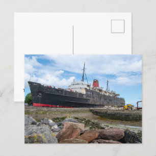 Der gestürzte TSS-Herzog von Lancaster Ship Feiertagspostkarte