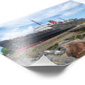 Der gestürzte TSS-Herzog von Lancaster Ship Fotodruck (Ecke)