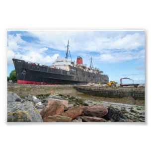 Der gestürzte TSS-Herzog von Lancaster Ship Fotodruck