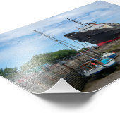 Der gestürzte TSS-Herzog von Lancaster Ship Fotodruck (Ecke)