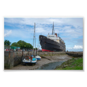 Der gestürzte TSS-Herzog von Lancaster Ship Fotodruck