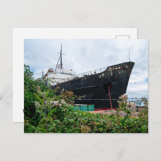 Der gestürzte TSS-Herzog von Lancaster Ship Postkarte (Vorne/Hinten)