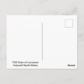 Der gestürzte TSS-Herzog von Lancaster Ship Postkarte (Rückseite)