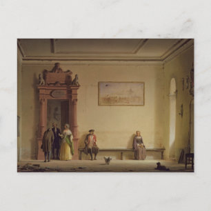 Der Gewartet Saal, 1857 Postkarte