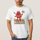 Der gewickte Teufel mit Flammen-Design T-Shirt (Vorderseite)