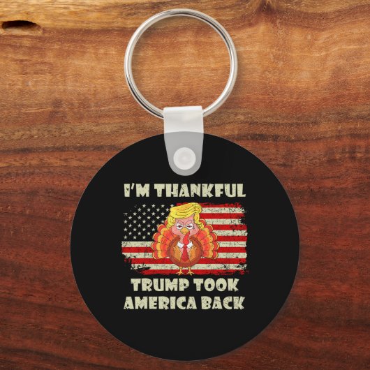 Der Gewinner, den ich bin dankbar, dass Trump gewo Schlüsselanhänger (Vorderseite)