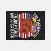 Der Gewinner, den ich bin dankbar, Trump gewann, h Fleecedecke (Vorderseite (Horizontal))