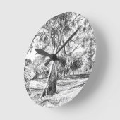 Der Gewinner des Pooh-Baumes - Kissen Runde Wanduhr (Winkel)