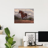 Der Gewinner - durchdachte Reitställe Poster (Heimbüro)