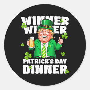 Der Gewinner feiert den St. Patrick's Day für Trum Runder Aufkleber