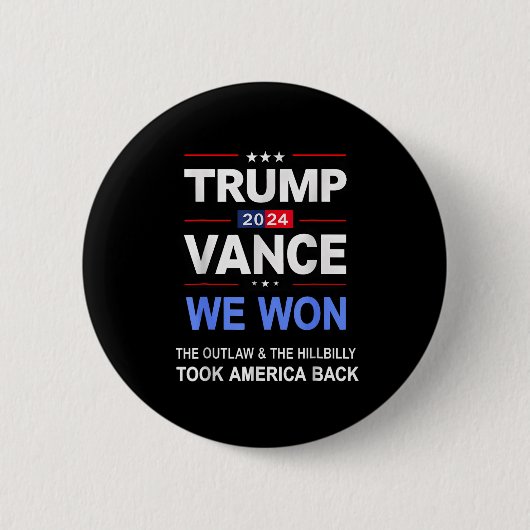 Der Gewinner Trump Vance Wir gewannen nahm sich vo Button (Vorderseite)