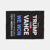 Der Gewinner Trump Vance Wir gewannen nahm sich vo Fleecedecke (Vorderseite (Horizontal))