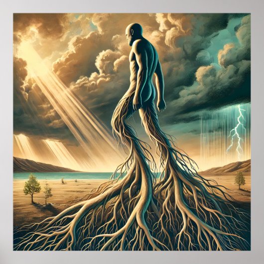 Der gewurzelte Wanderer - Eine Verbindung jenseits Poster (Vorne)