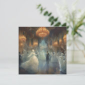 Der ghoful Masquerade Ball: Spektrale Verzauberung Einladung (Stehend Vorderseite)