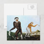 Der Gibbon oder The Gibbon (1833) Postkarte (Vorne/Hinten)