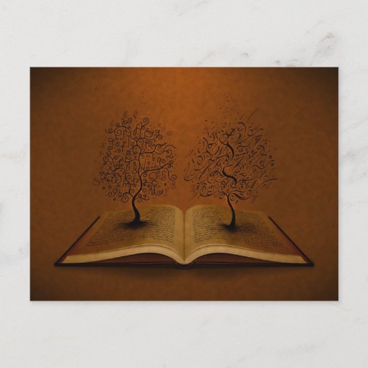 Der GiddyUp-Baum und der Bickham-Skriptbaum Postkarte (Vorderseite)