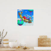 Der GiggleBelly Zug 18x18 Poster (Küche)