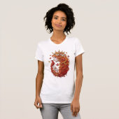 Der "Gilded Phoenix & Bloom" Premium 3D Papier-Qui T-Shirt (Vorne ganz)