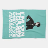 der Gin und das Stärkungsmittel nähren Vintage Geschirrtuch (Horizontal)