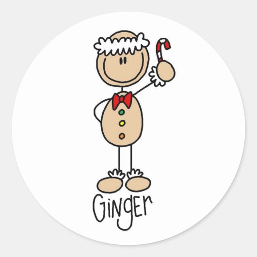 Der Gingerbread Man Aufkleber (Vorderseite)