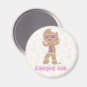 Der Gingerbread-Mann gefangen Magnet (Vorderseite/Rückseite)