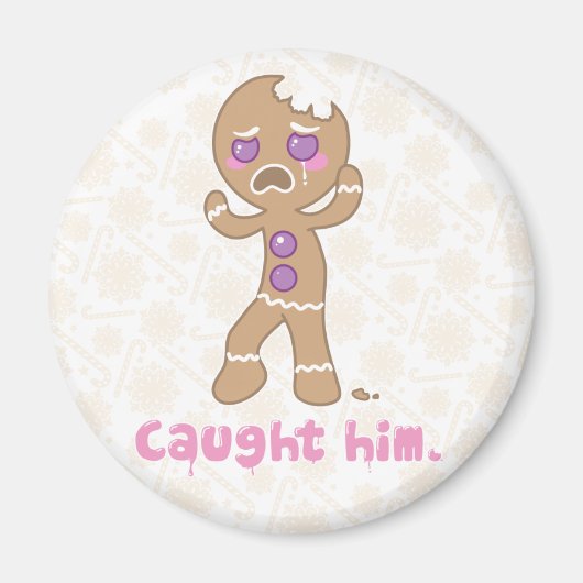 Der Gingerbread-Mann gefangen Magnet (Vorne)