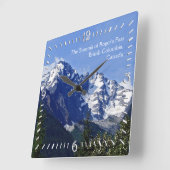 Der Gipfel der "Pass Wall Clock" von Roger Quadratische Wanduhr (Winkel)
