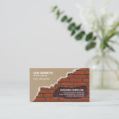 Der Gips-Ziegelstein-Bauholz-Arbeiten des Visitenkarte (Stehend Vorderseite)